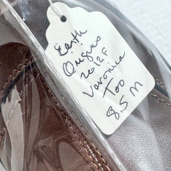 Earth Origins Brown Leather Chunky Wedge Platform Shoes Veronica Too Women 8.5 M - Picture 13 of 13